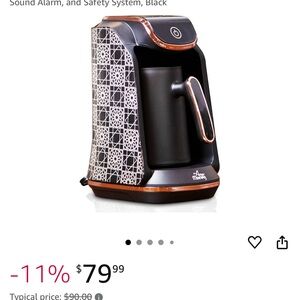 NEW Unopened: Black and Copper Turkish Coffee Maker
